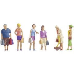 H0 personaggi in miniatura: persone che fanno shopping