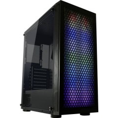 Gaming 800B Midi-Tower PC Case da gioco Nero illuminazione integrata, finestra laterale, filtro per la polvere