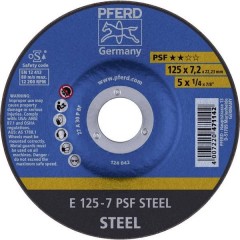 E 125-7 PSF STEEL Disco di sgrossatura con centro depresso 125 mm 5 pz.