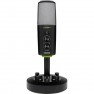 CHROMIUM Microfono USB da studio Alloggiamento in metallo, Stativo, incl. cavo
