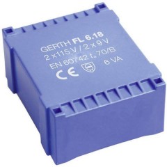 Trasformatore per PCB 2 x 115 V 2 x 18 V/AC 6 VA 166 mA
