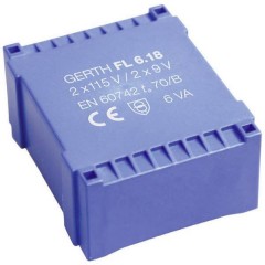 Trasformatore per PCB 2 x 115 V 2 x 6 V/AC 6 VA 500 mA
