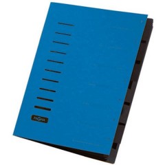 40058-02 Cartellina con divisori Blu DIN A4 Cartone truciolato Numero scomparti: 7