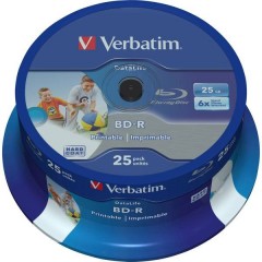 Blu-ray BD-R SL vergine 25 GB 25 pz. Torre stampabile , Rivestimento antigraffio