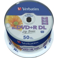 DVD+R DL vergine 8.5 GB 50 pz. Torre stampabile