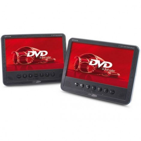 Lettore DVD per poggiatesta con 2 monitor Diagonale schermo=17.78 cm (7 pollici)