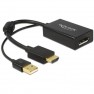 HDMI / DisplayPort Adattatore [1x Spina HDMI - 1x Presa DisplayPort] Nero Contatti connettore dorato, con
