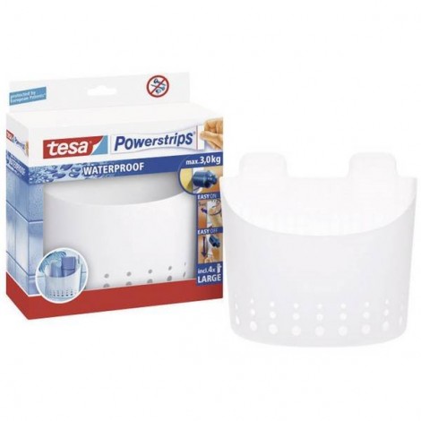 Portaoggetti Powerstrips® waterproof Bianco Contenuto: 1 pz.
