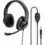 Cuffia Headset per PC Jack 3,5 mm Filo, Stereo Cuffia On Ear Nero