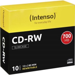 CD-RW vergine 700 MB 10 pz. Slim case riscrivibile