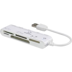 CR45e Lettore schede di memoria esterno USB 2.0 Bianco