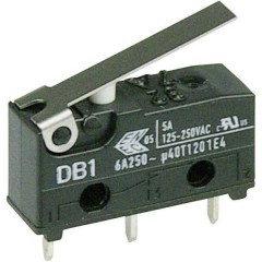 Interruttore subminiaturizzato DB1: 250 V/AC 1 contatto di commutazione Collegamento circuiti stampati 1,3