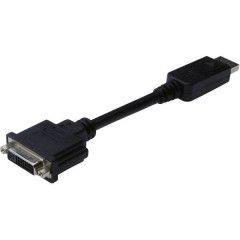 DisplayPort / DVI Adattatore [1x Spina DisplayPort - 1x Presa DVI 24+5 poli] Nero 15.00 cm