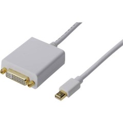DisplayPort / DVI Adattatore [1x Spina Mini DisplayPort - 1x Presa DVI 24+5 poli] Bianco 15.00 