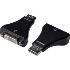 DisplayPort / DVI Adattatore [1x Spina DisplayPort - 1x Presa DVI 24+5 poli] Nero