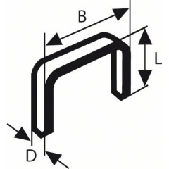 Graffe a filo fine tipo 53 - 11,4 x 0,74 x 10 mm 1000 pz.