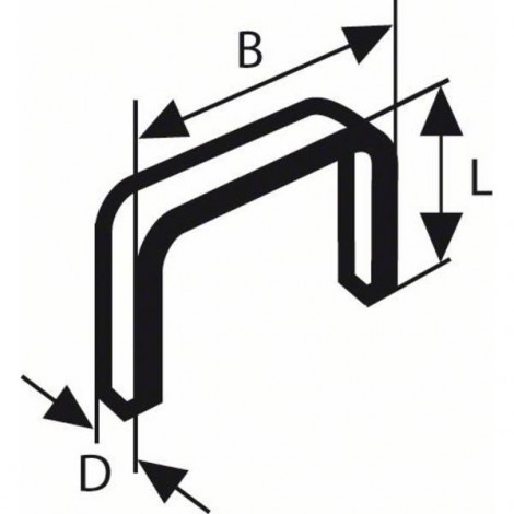 Graffe a filo fine tipo 53 - 11,4 x 0,74 x 10 mm 1000 pz.