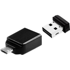Nano Store N GO Memoria ausiliaria USB per Smartphone e Tablet Nero 16 GB USB 2.0, Micro USB 2.0