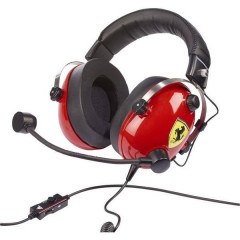T.Racing Scuderia Ferrari EDITION Cuffia Headset per Gaming Jack 3,5 mm Filo Cuffia Over Ear Rosso