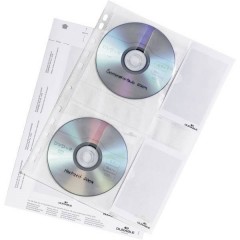 Busta per CD 4 vie 4 CD/DVD/Blu-ray Polipropilene Trasparente 5 pz.