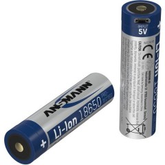 18650-2,6-Micro-USB Batteria ricaricabile speciale 18650 Li-Ion 3.7 V 2600 mAh