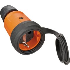 Presa di sicurezza Plastica 230 V Nero, Arancione IP44