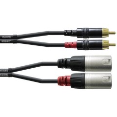 CFU 3 MC Audio Cavo adattatore [2x Spina XLR - 2x Spina RCA] 3.00 m Nero