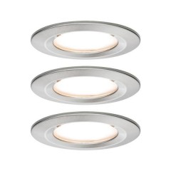 Nova Lampada da incasso per bagno Kit da 3 LED (monocolore) LED 19.5 W IP44 Acciaio inox (spazzolato)