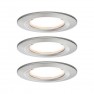 Nova Lampada da incasso per bagno Kit da 3 LED (monocolore) LED 19.5 W IP44 Acciaio inox (spazzolato)