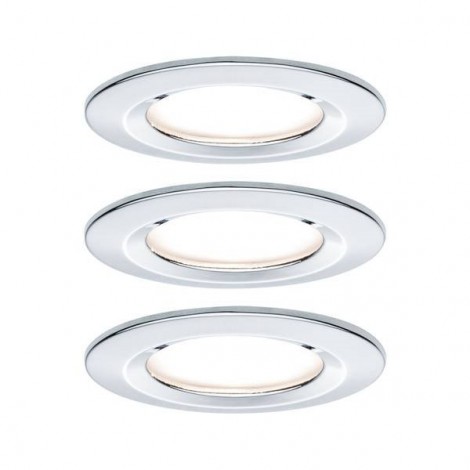 Nova Lampada da incasso per bagno Kit da 3 LED (monocolore) LED 19.5 W IP44 Cromo (lucido)