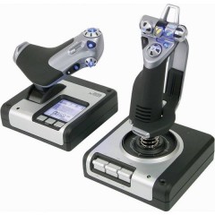 Saitek X52 Hotas Flight Control System PS28 Joystick per simulatore di volo USB PC Argento, Nero