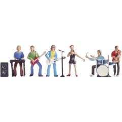 H0 personaggi in miniatura: componenti di una band