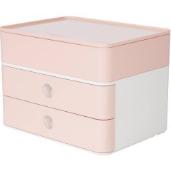 SMART-BOX PLUS ALLISON Cassettiera Rosa, Bianco Numero cassetti: 2
