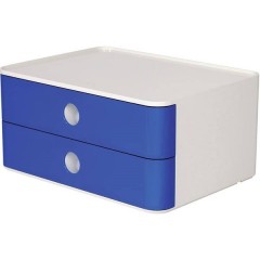 Cassettiera SMART-BOX ALLISON Blu Reale, Bianco Numero cassetti: 2