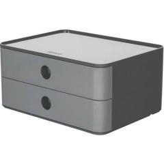 SMART-BOX ALLISON Cassettiera Grigio, Nero, Bianco Numero cassetti: 2