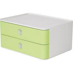 SMART-BOX ALLISON Cassettiera Verde, Bianco Numero cassetti: 2