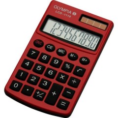 LCD 1110 Calcolatrice tascabile Rosso Display (cifre): 10 a energia solare, a batteria (L x A x P) 70 x 10 x 117 