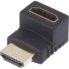 HDMI Adattatore [1x Spina HDMI - 1x Presa HDMI] Angolato verso lalto a 270° contatti connettore dorati SpeaKa 