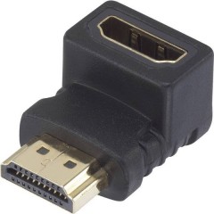 HDMI Adattatore [1x Spina HDMI - 1x Presa HDMI] Angolato verso lalto a 90° contatti connettore dorati SpeaKa 