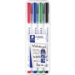 Lumocolor whiteboard pen 301 Marcatore per lavagna bianca Nero, Rosso, Blu, Verde 4 pz./conf.