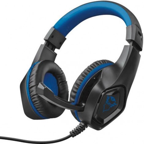 GXT404B Rana Cuffia Headset per Gaming Jack 3,5 mm Filo Cuffia Over Ear Nero, Blu