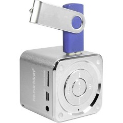 Mini altoparlante MusicMan Mini AUX, SD, USB Argento