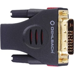 DVI / HDMI Adattatore [1x Spina DVI 18+1 poli - 1x Presa HDMI] Nero Contatti connettore dorato