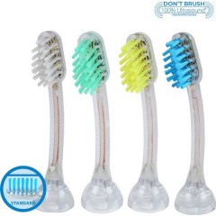 Testine per spazzolino da denti elettrico E4 4 pz. Trasparente