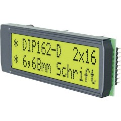 Display LC Verde Giallo-Verde (L x A x P) 68 x 26.8 x 10.8 mm DIP162-DNLED