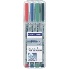 Penna per lucidi da proiezione Lumocolor® Rosso, Blu, Verde, Nero