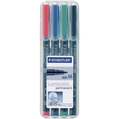 Lumocolor permanent M DRY SAFE Marcatore indelebile Rosso, Blu, Verde, Nero resistente allacqua: Sì