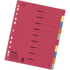 Divisore DIN A4, Fuori misura blank Cartone Multicolore 10 schede con stampa organizzativa 80086390