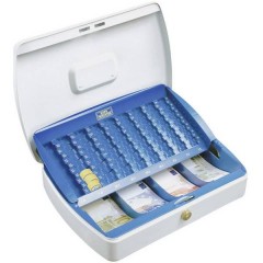 Cassetta portavalori (L x A x P) 330 x 75 x 235 mm Bianco, Blu