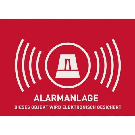 Segnale di avvertimento Sistema di allarme Lingue Tedesco (L x A) 148 mm x 105 mm